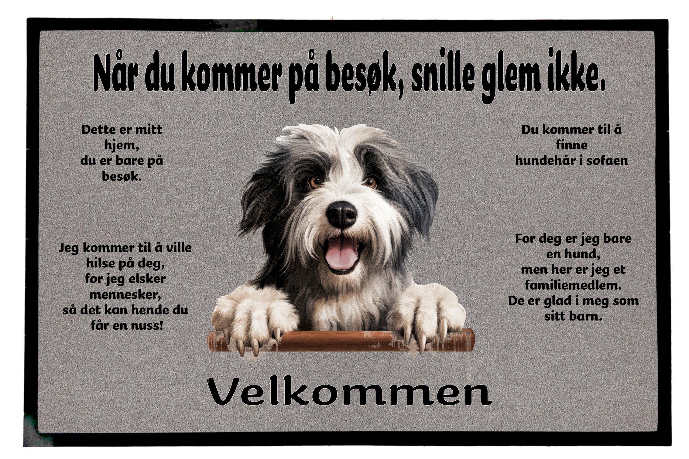 Dørmatte Polish Lowland Sheepdog 1