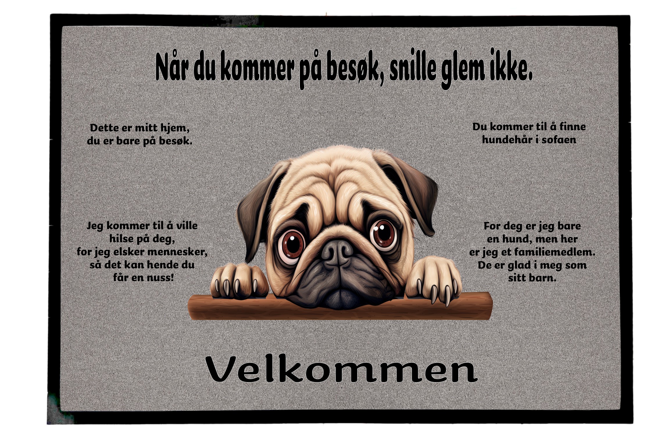 Dørmatte Pug