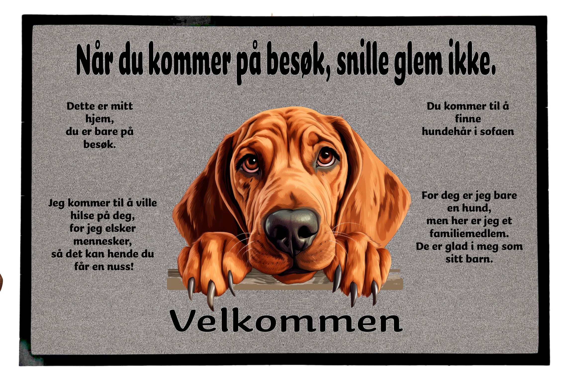 Dørmatte Redbone Coonhound 1