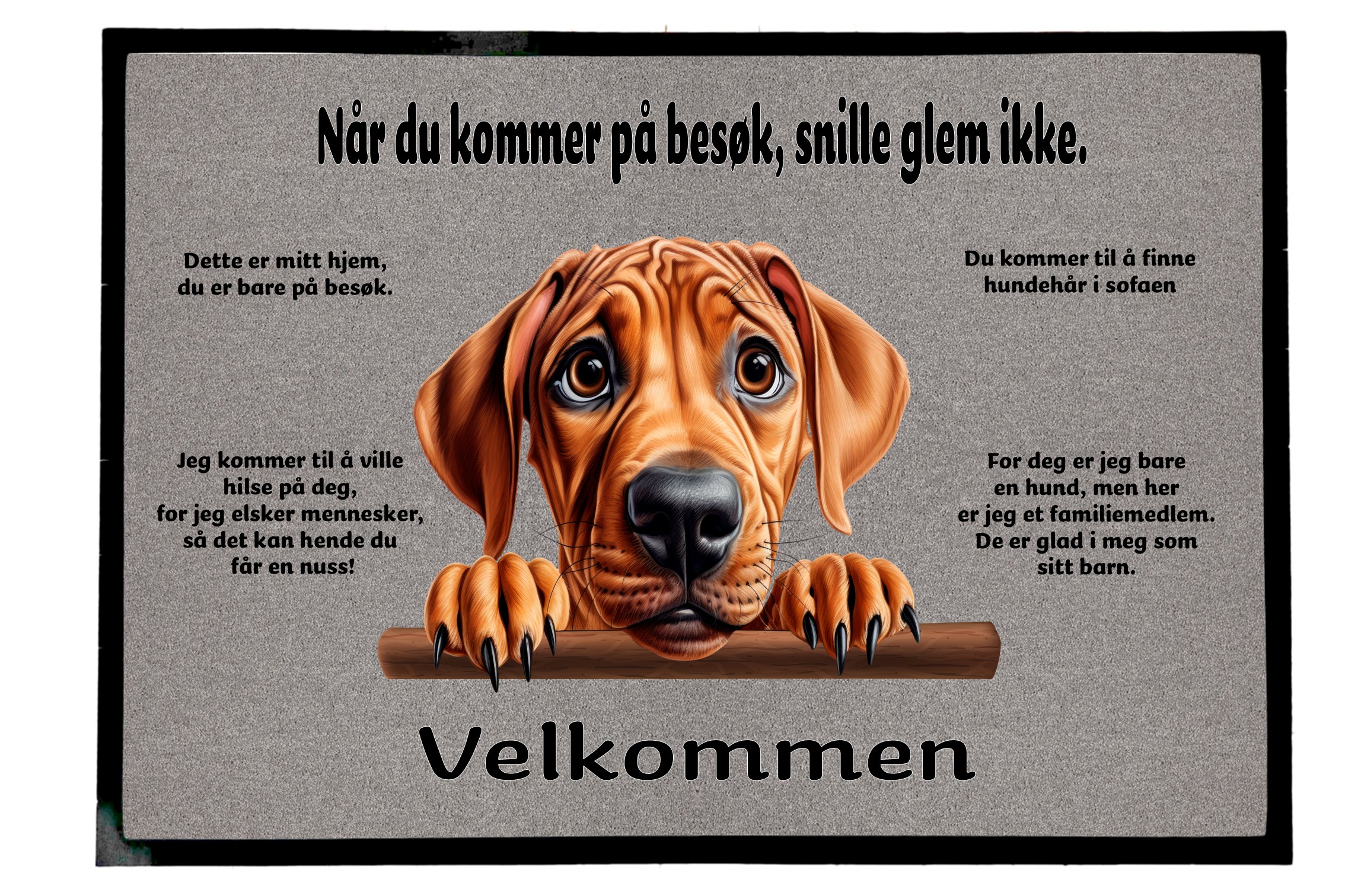 Dørmatte Rhodesian Ridgeback 3