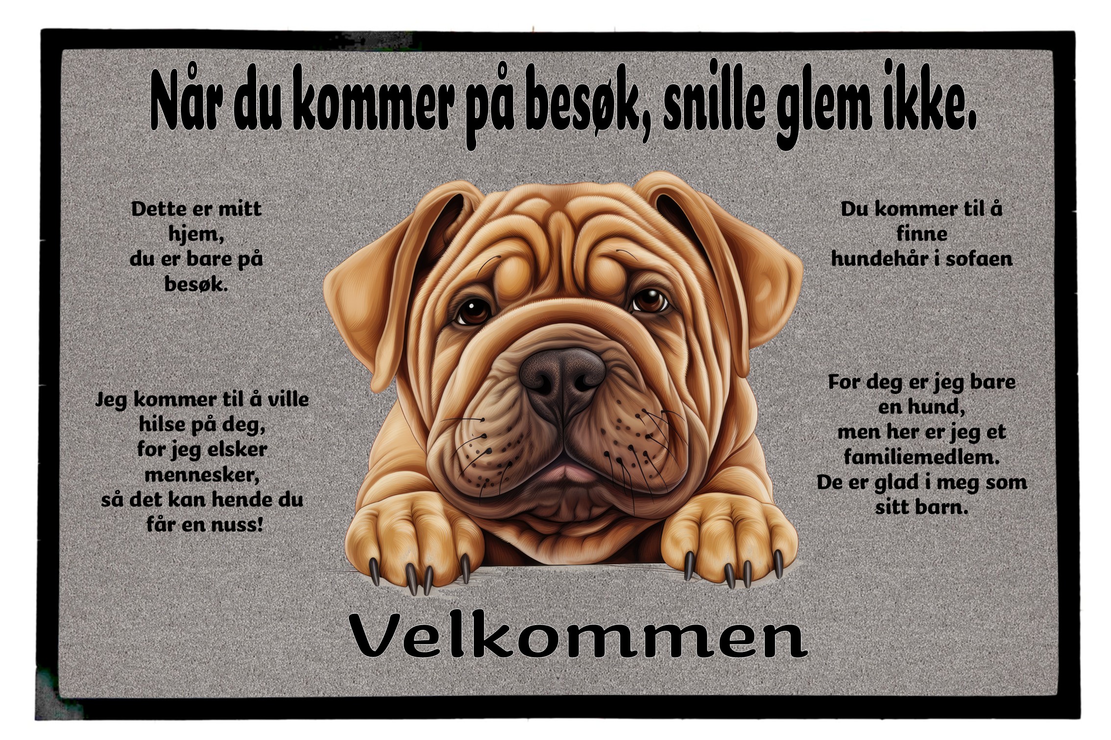 Dørmatte Shar Pei 2