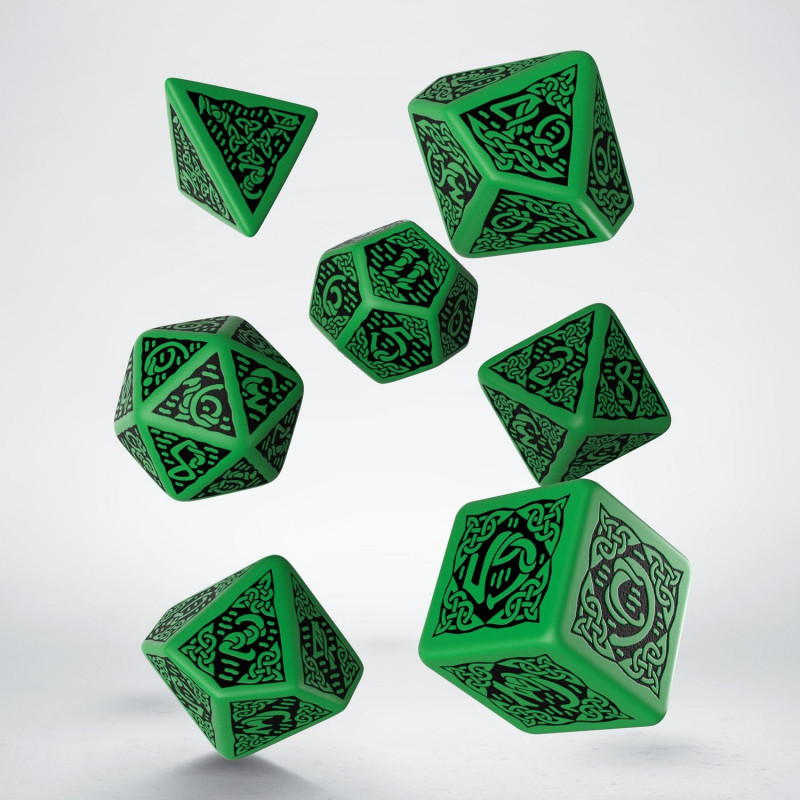 Q-workshop: Celtic Green & Black Dice Set