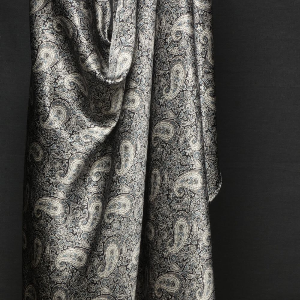 Liberty Silk Satin Lee Manor - Black Grey Beige