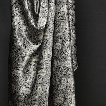Liberty  silkes satin Lee Manor - Svart grå beige