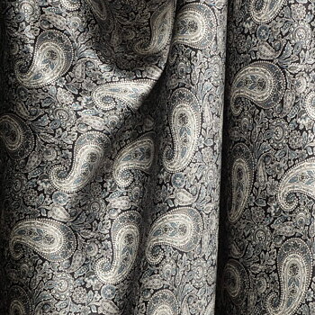 Liberty  silkes satin Lee Manor - Svart grå beige