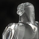 Olle Alberius (1970s) Clear Glass Falcon from Orrefors 20 cm