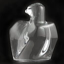 Olle Alberius (1970s) Clear Glass Falcon from Orrefors 20 cm