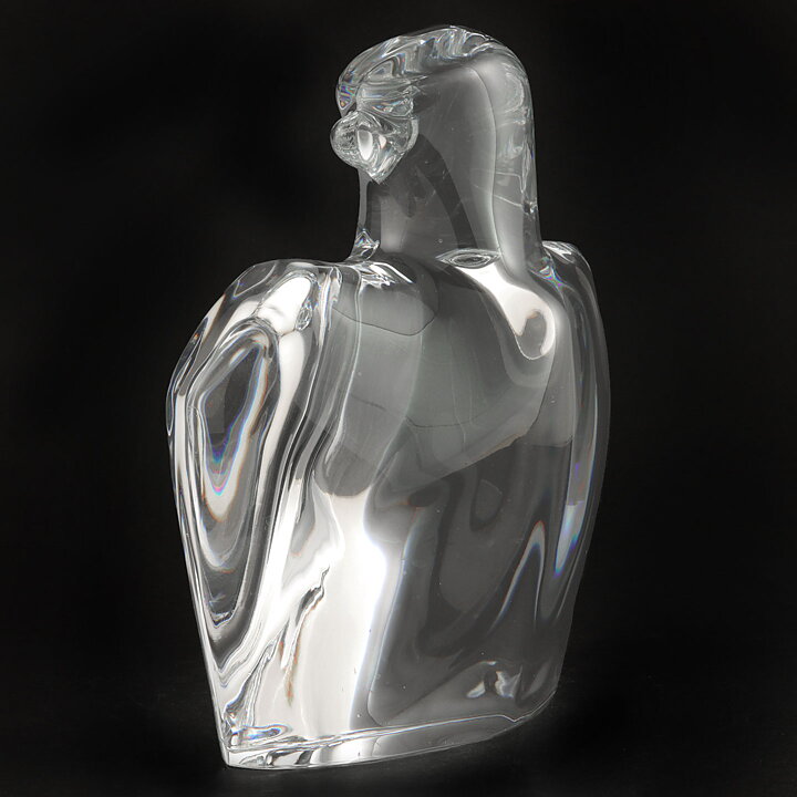 Olle Alberius (1970s) Clear Glass Falcon from Orrefors 20 cm