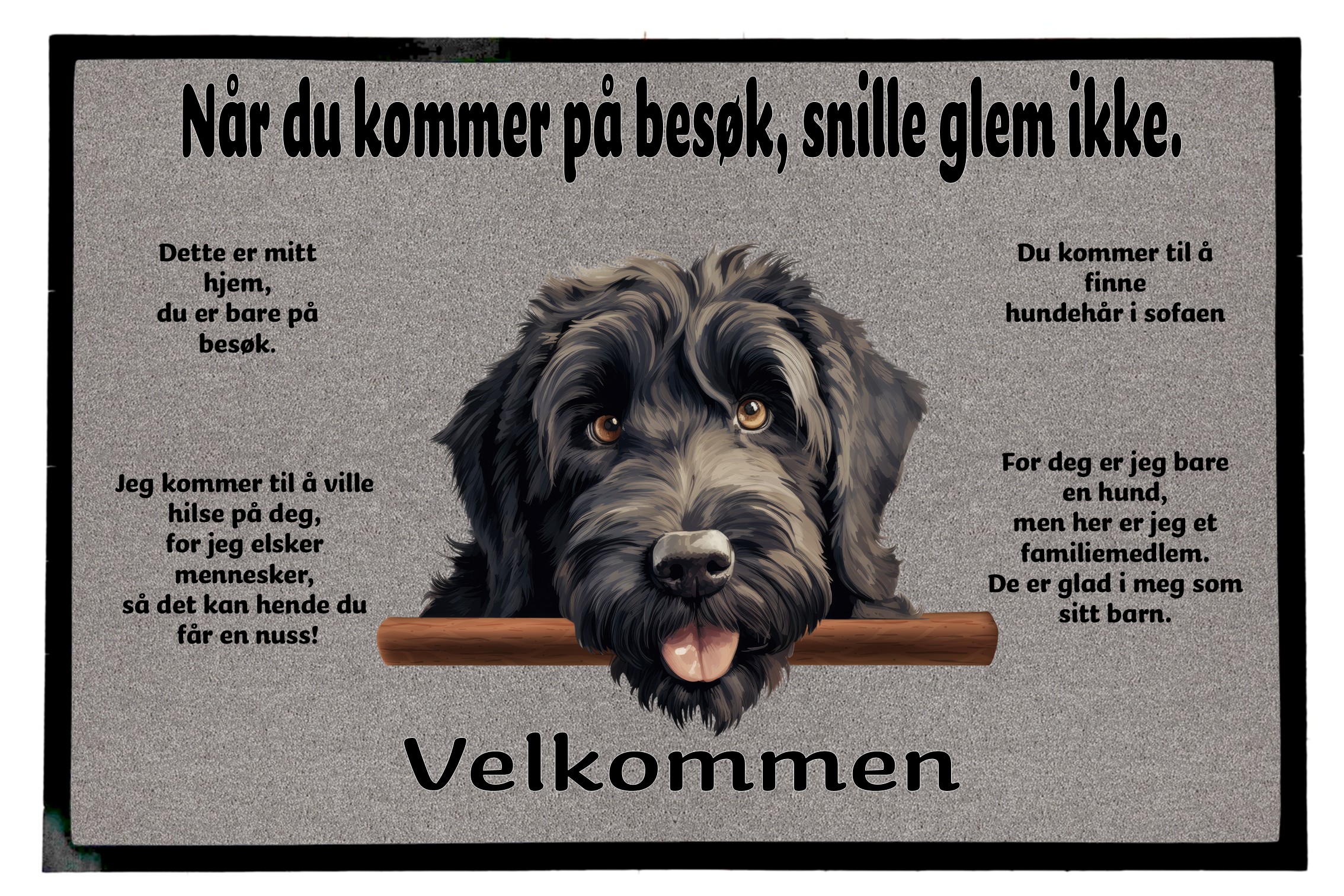 Dørmatte Svart russisk terrier 1