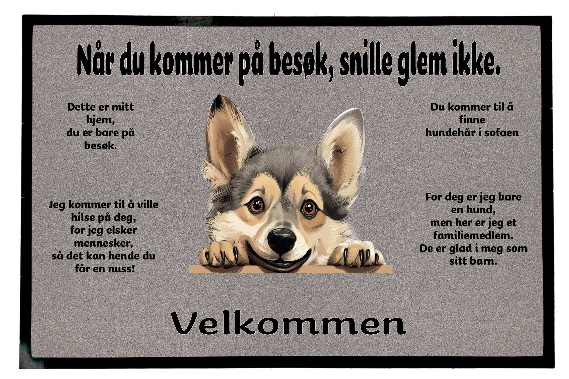 Dørmatte Svensk Gjeterhund 1