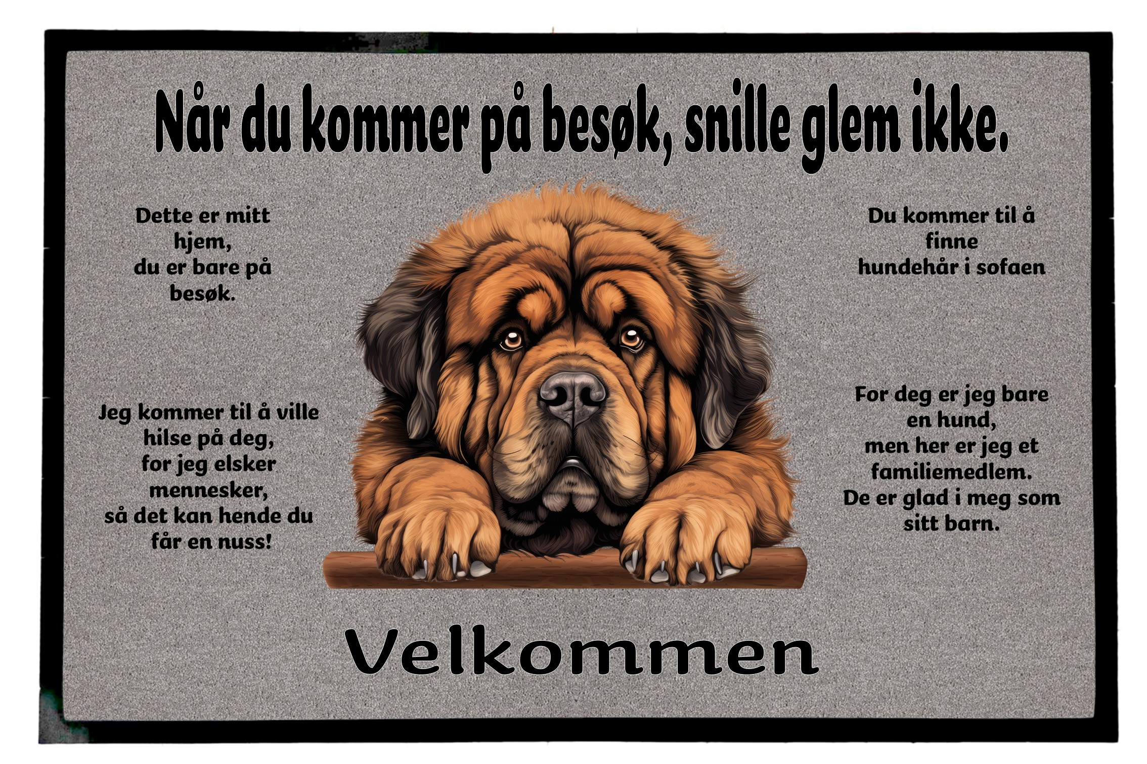 Dørmatte Tibetan Mastiff