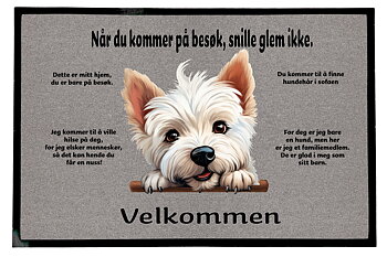 Dørmatte West highland white Terrier 2