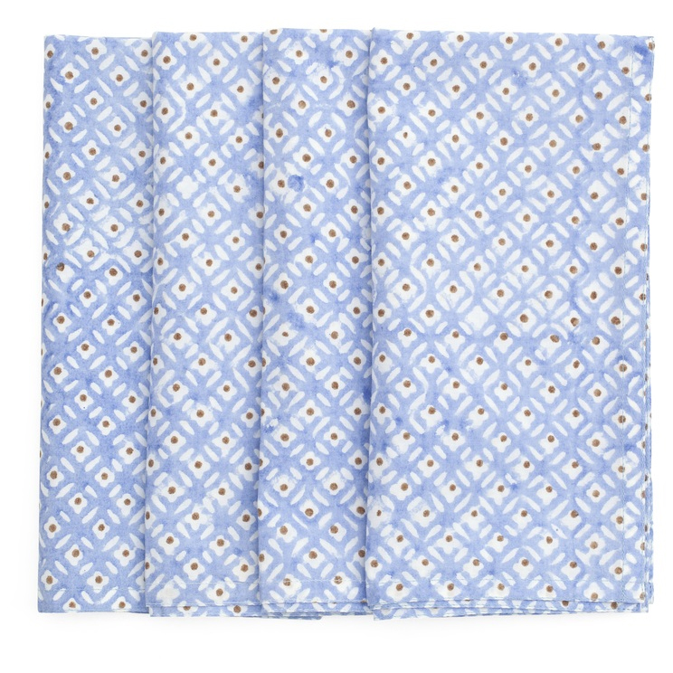 Servetter Dot Blue & Brown - 4 st.