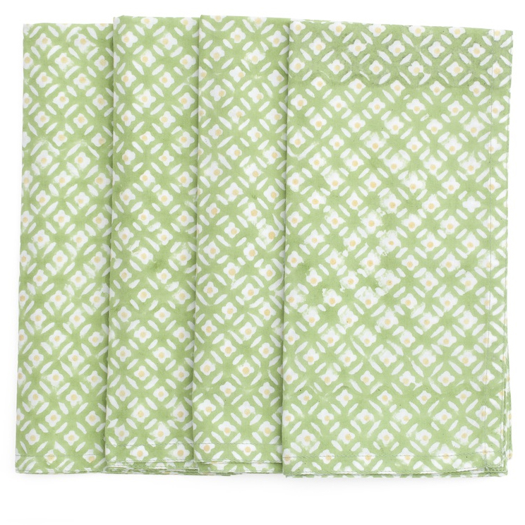Servetter Dot Green & Yellow - 4 st.