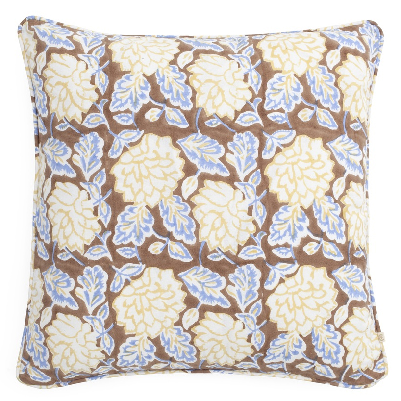 Kuddfodral Dahlia Brown & Blue