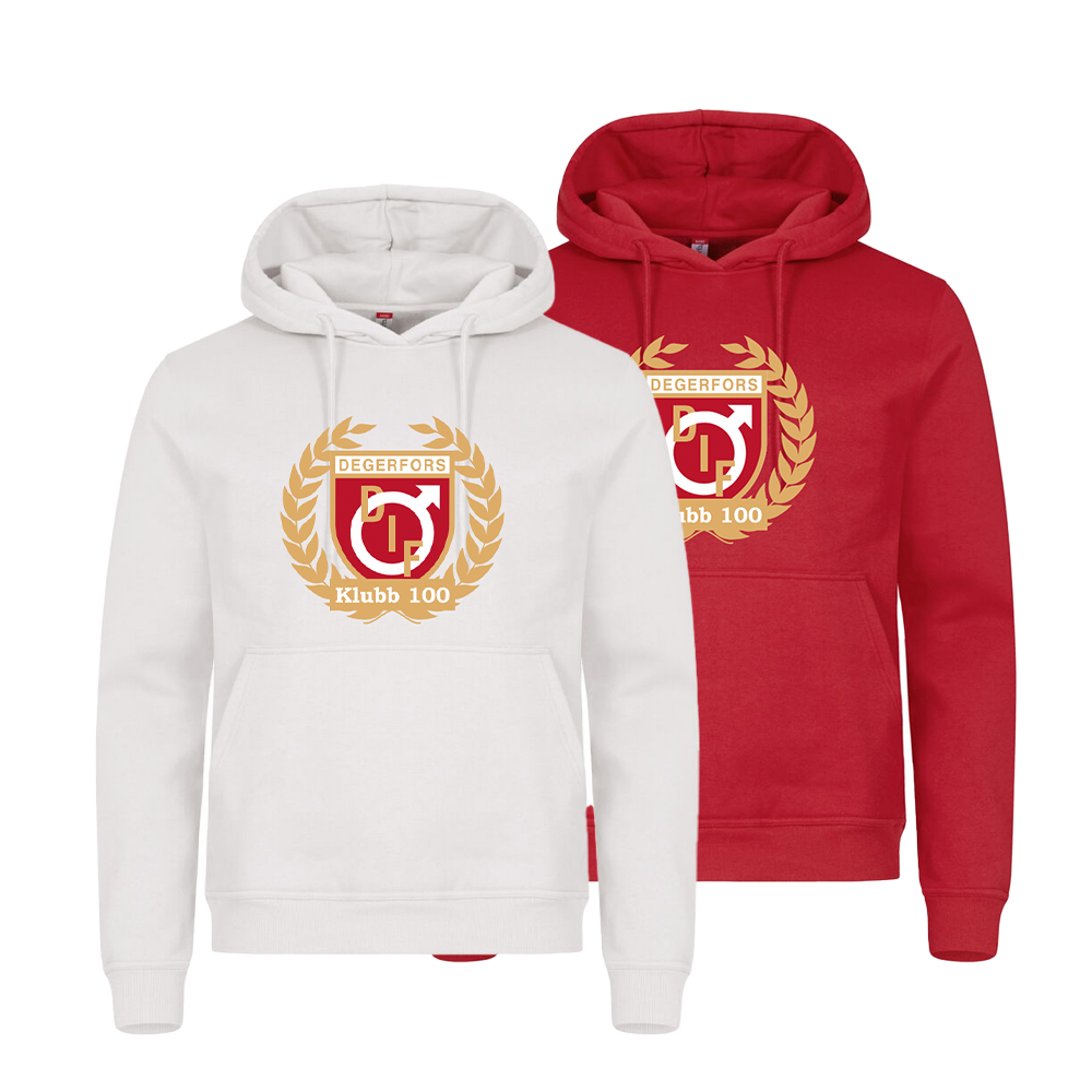 Hoodie med stort tryck