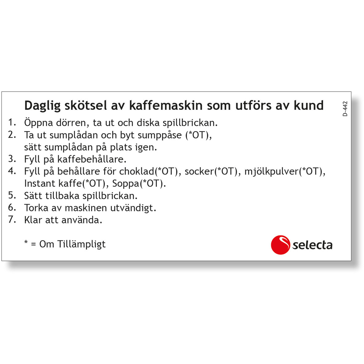 Daglig skötsel av kaffemaskin