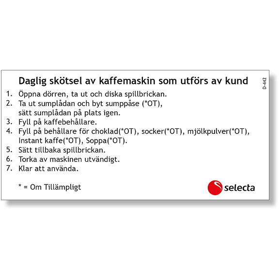 Daglig skötsel av kaffemaskin