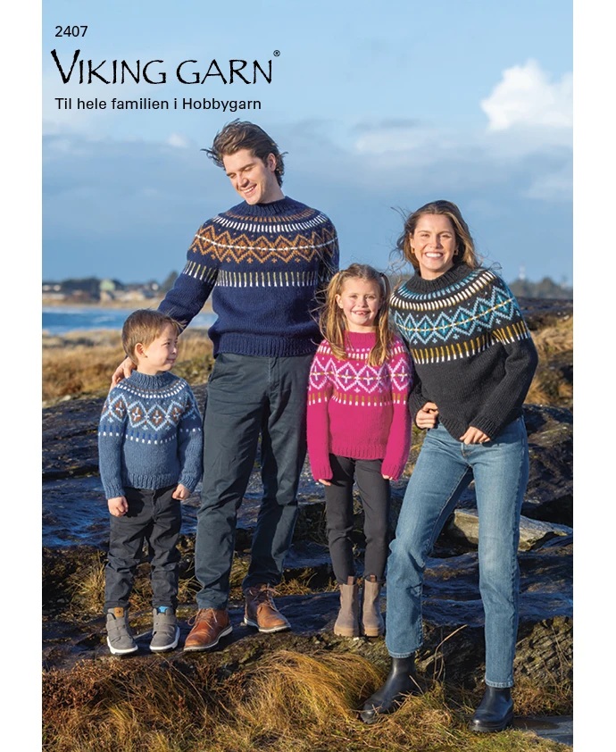 Viking Mönsterhäfte 2407 Tema Hela familjen (stickor 5,5-6 mm)
