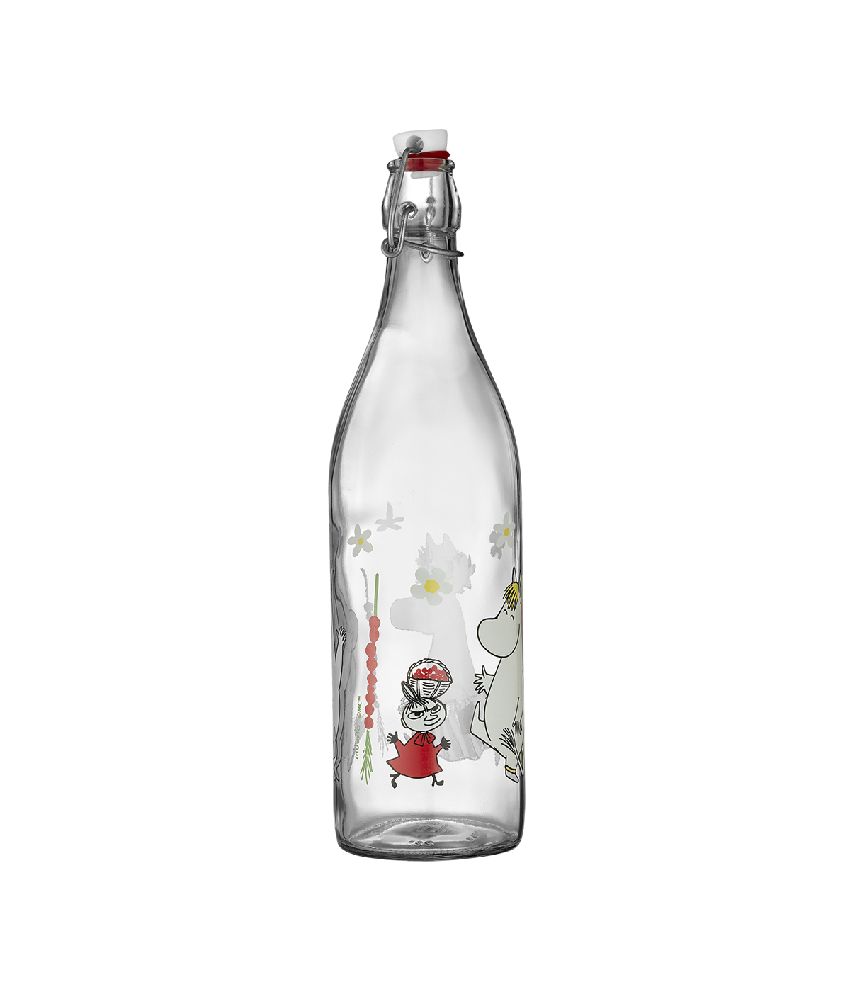 Moomin Glass Bottle with patent cork 1 L - Wild Strawberries - 3