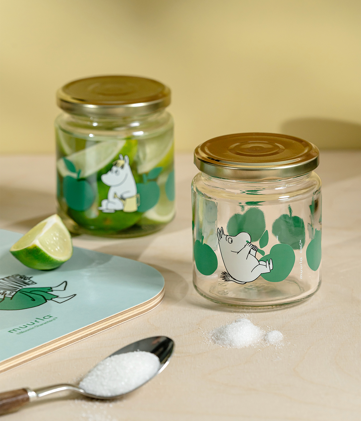 Moomin glass jar 0,3 L - Joyful Apples - 4