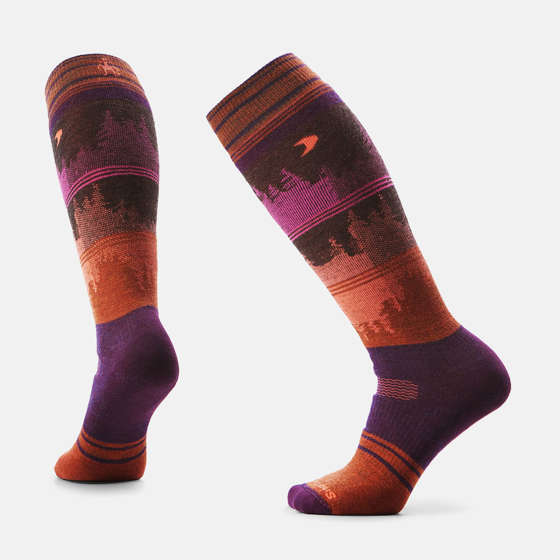 Smartwool - Womens Full Cushion Twilight Vista Over The Calf Socks Purple Iris