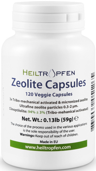 Heiltropfen Zeolite 3xTMA – Mikroniserad Zeolit (120 kapslar)