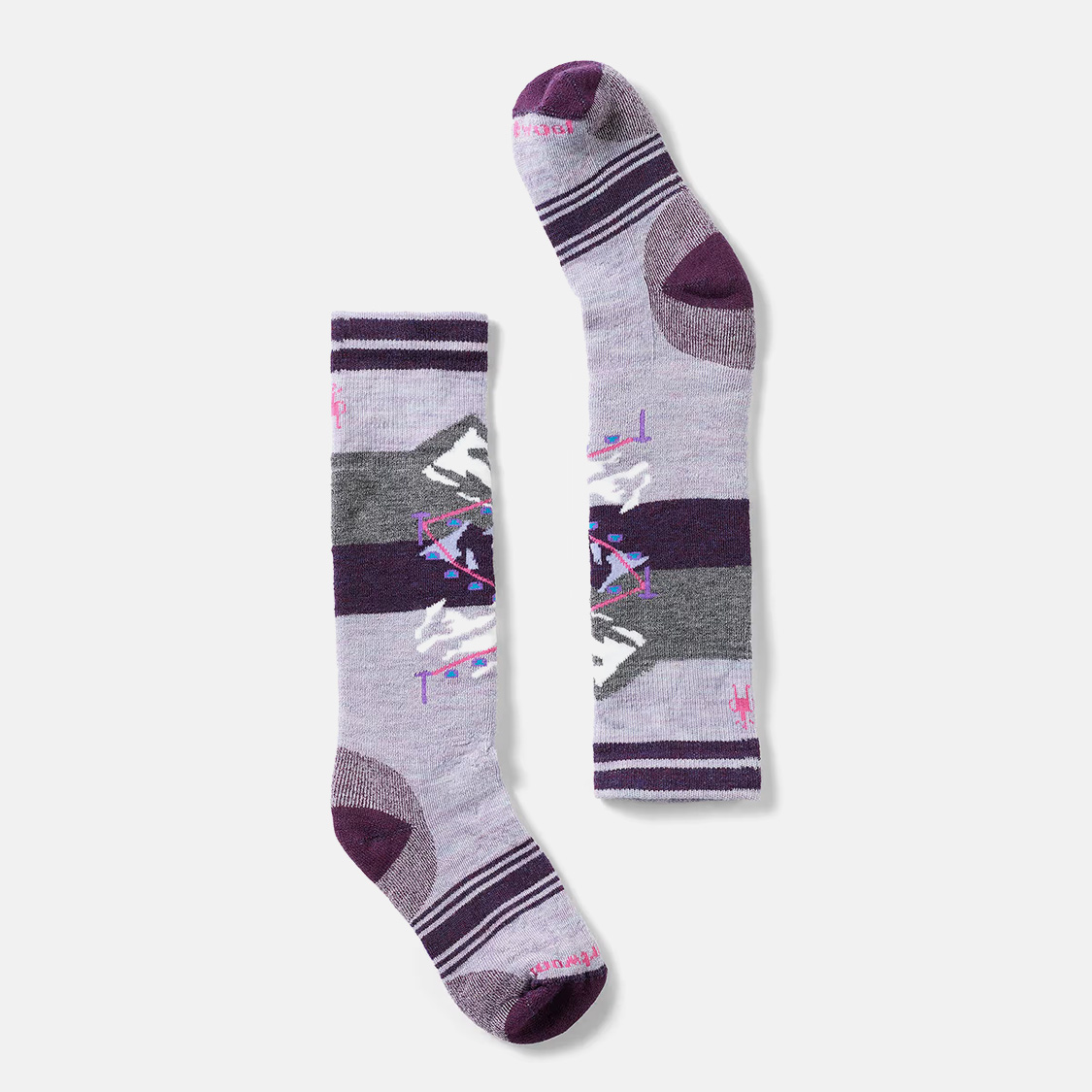 Smartwool - Kids Full Cushion Gondola Over The Calf Socks Purple Eclipse
