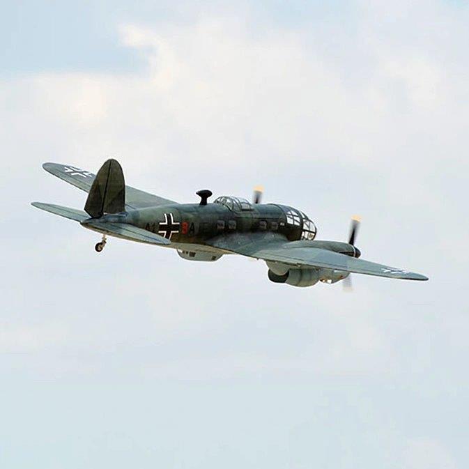 Black Horse Heinkel HE 111 20cc 2500mm spv. med ellandställ - 2