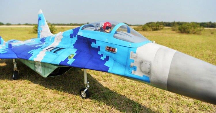 Black Horse MIG-29 För Turbo Jet Motor 1635mm Ellandställ - 2