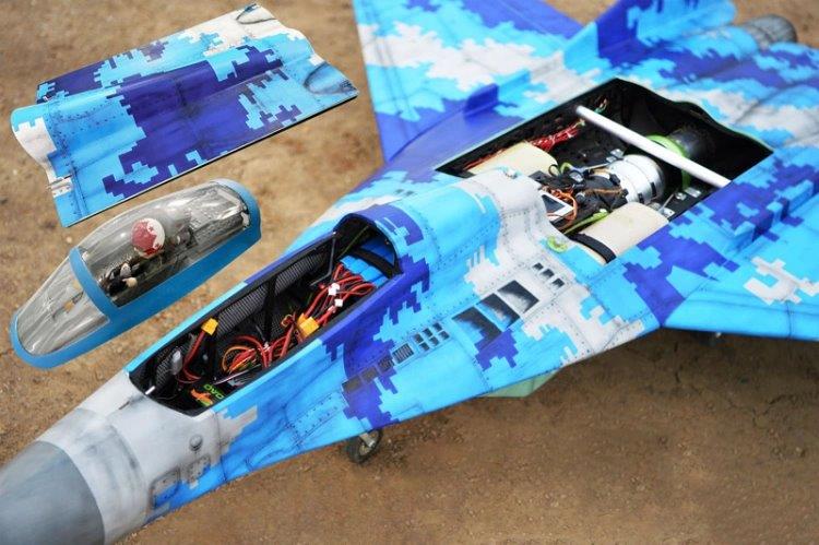 Black Horse MIG-29 För Turbo Jet Motor 1635mm Ellandställ - 4