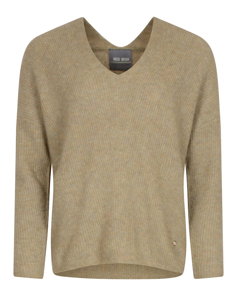 Jumper Thora v-ringad mermaid khaki/beige