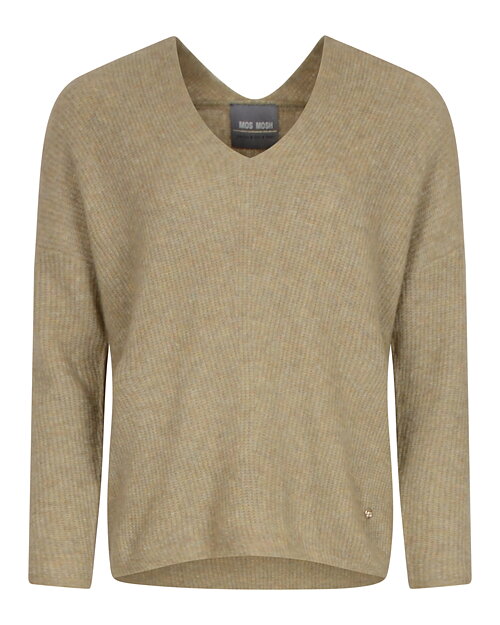 Jumper Thora v-ringad mermaid khaki/beige - 2