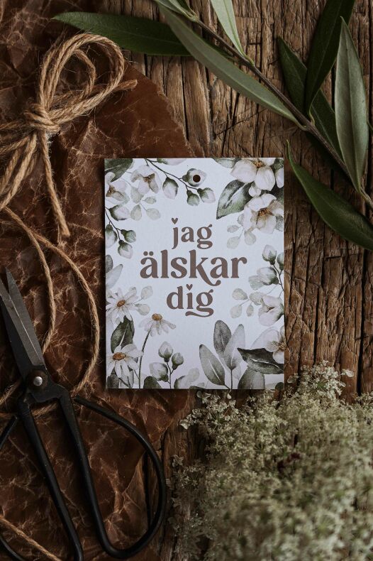 Gåvokort "Jag älskar dig" - Majas Cottage