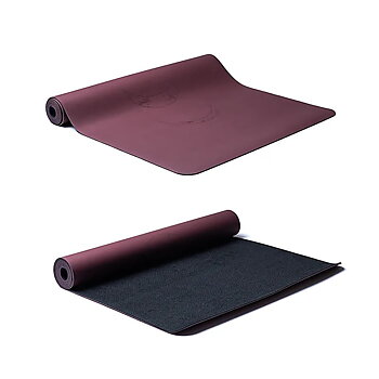 Yogi & Yogini PU Yoga Mat månfaser aubergine