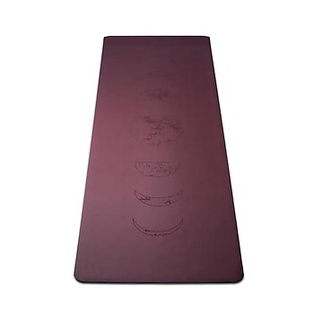 Yogi & Yogini PU Yoga Mat månfaser aubergine