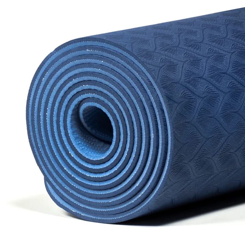 Yogi & Yogini Premium TPE Yoga Mat blå - 4