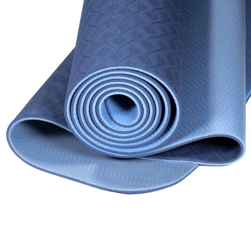 Yogi & Yogini Premium TPE Yoga Mat blå - 3