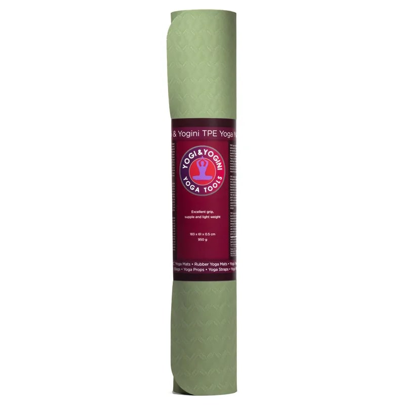 Yogi & Yogini Premium TPE Yoga Mat grön - 5