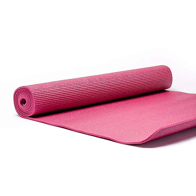 Yogi & Yogini PVC yogamat mörkrosa 