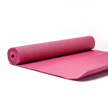 Yogi & Yogini PVC yogamat mörkrosa 