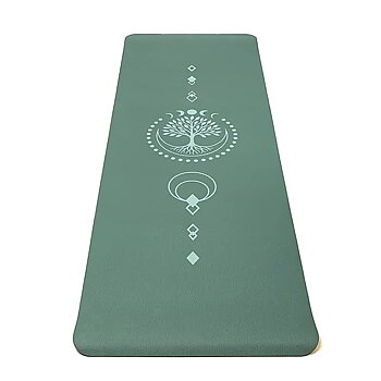 Yogi & Yogini Premium TPE Yoga Mat Livets träd grön