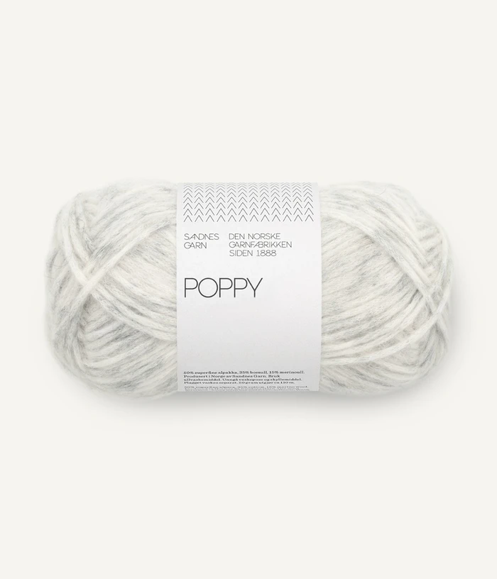 POPPY Light Grey Melange 1021| Sandnes Garn