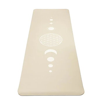 Yogi & Yogini Premium TPE Yoga Mat Livets blomma beige