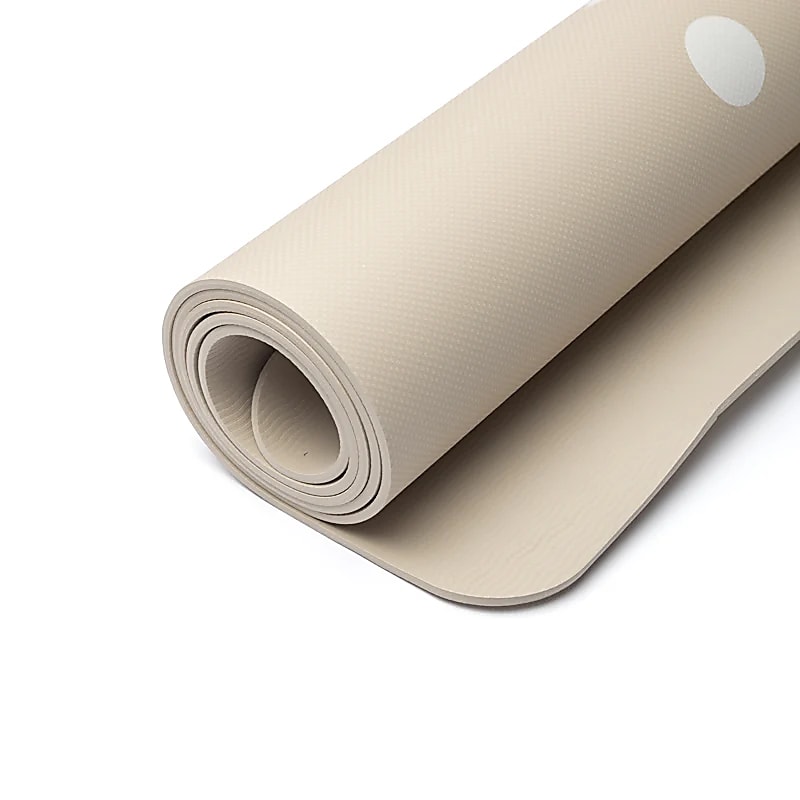 Yogi & Yogini Premium TPE Yoga Mat Livets blomma beige - 4