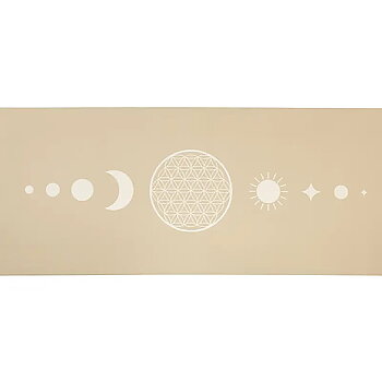 Yogi & Yogini Premium TPE Yoga Mat Livets blomma beige
