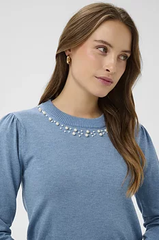 Saint Tropez Temma  Pullover Blue Shadow Melange