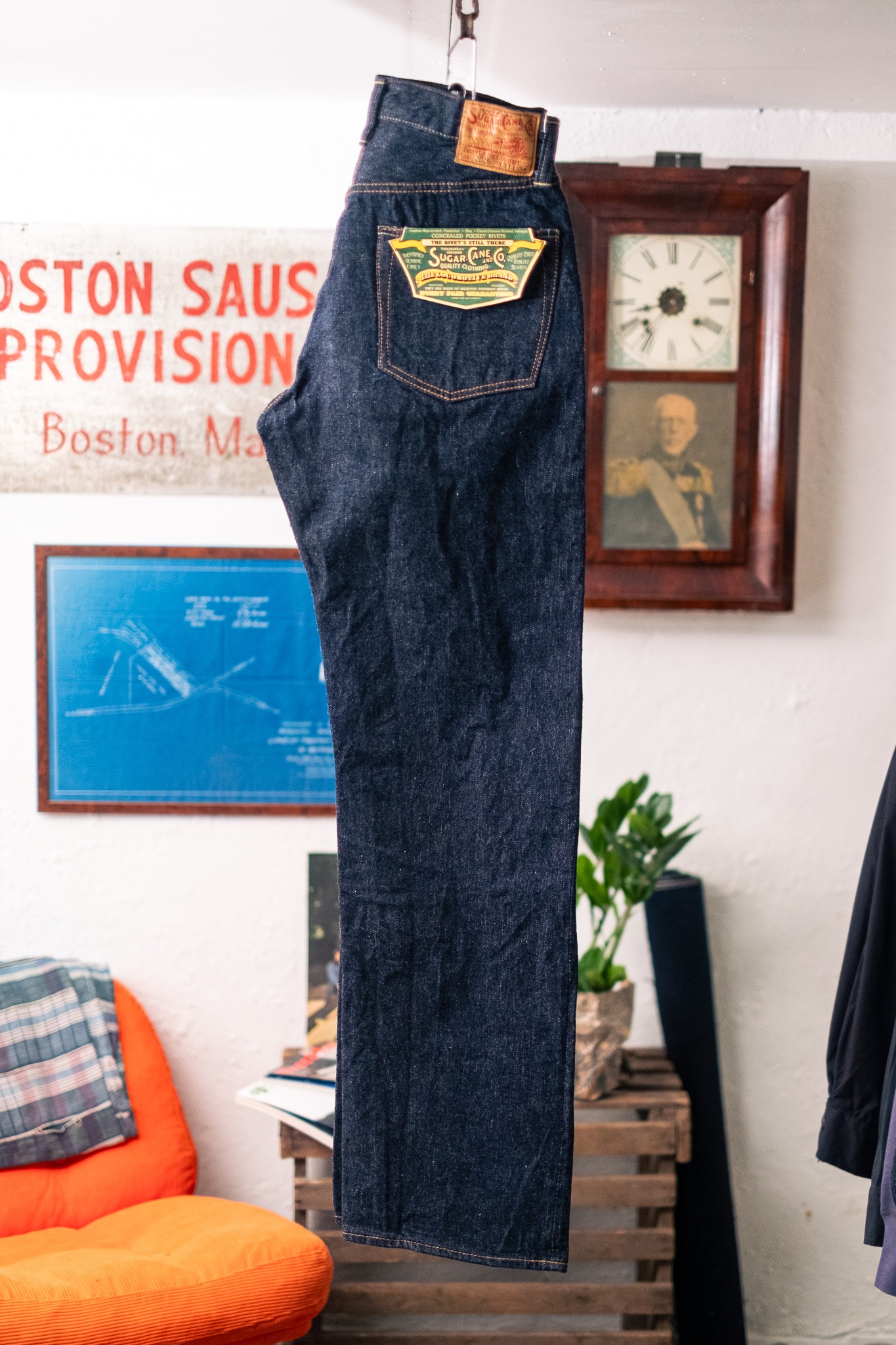 Sugar Cane - SC42025 13oz Denim Waist Overalls Wide Leg 2025 Model