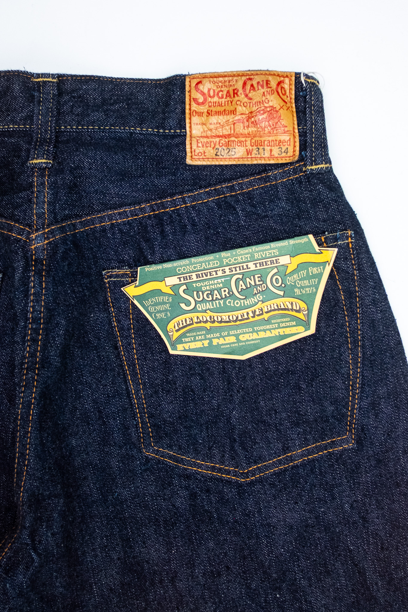 Sugar Cane - SC42025 13oz Denim Waist Overalls Wide Leg 2025 Model - 11