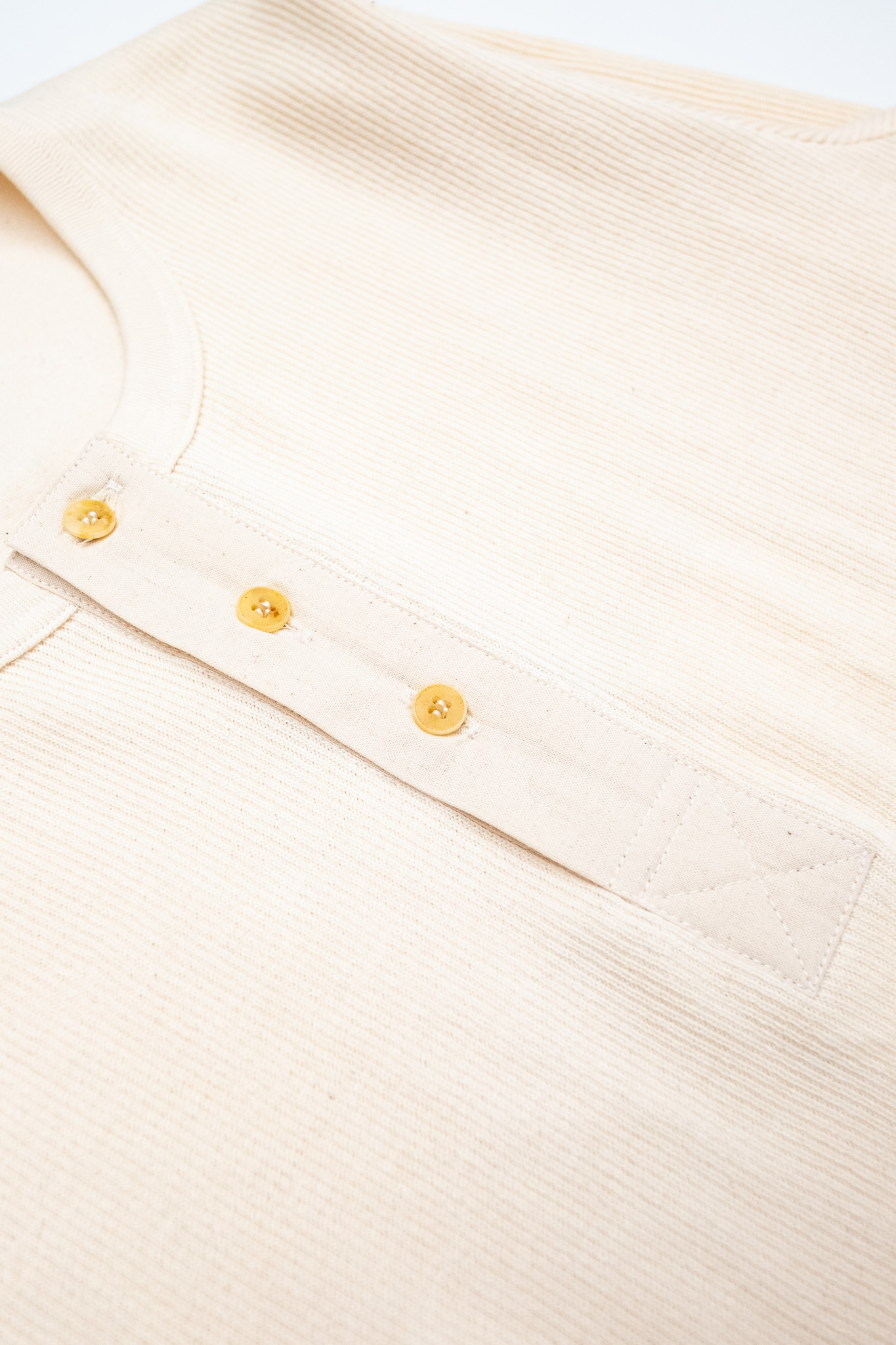 Hermansson Folktrikå - Lahmann Henley Shirt Off-White - 5